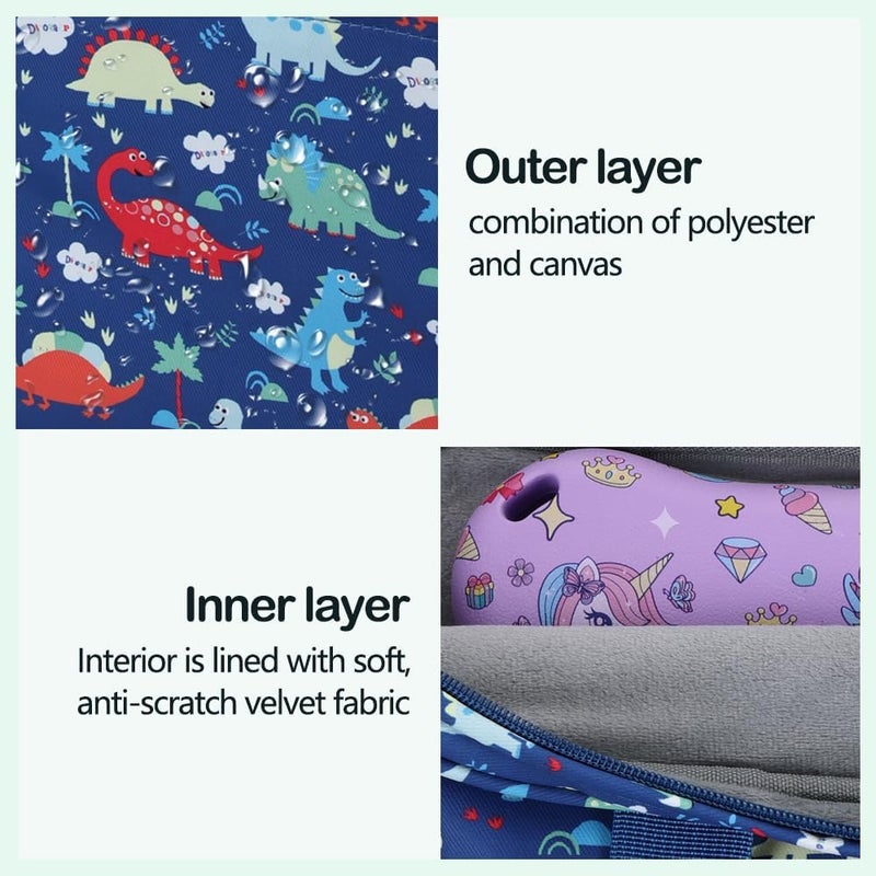 FunnyWin Kids Tablet Bag for Boy Girl Toddler Carrying Tablet Sleeve Carrying with Handle Shoulder Strap 13 inch - Image 5